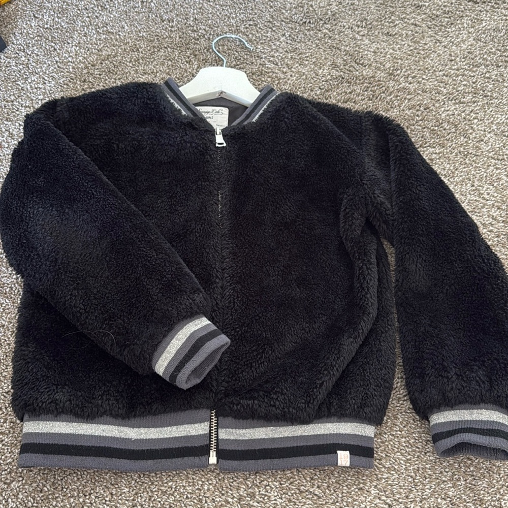 Girl’s “Sovereign Code” black bomber style jacket size 7